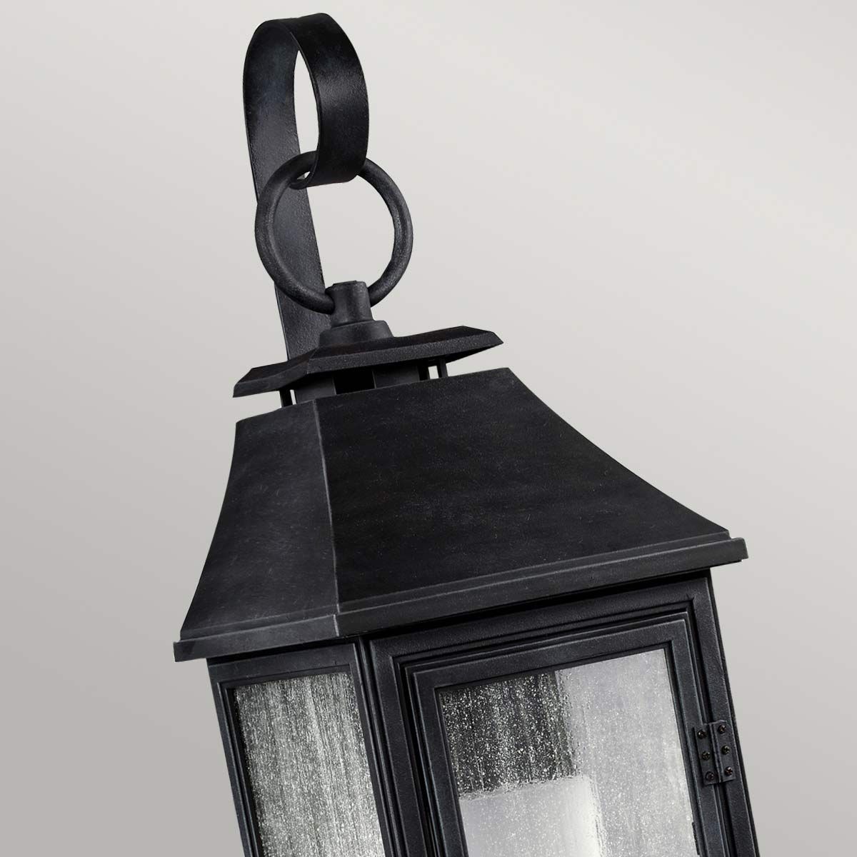 Shepherd Petite Outdoor Wall Lantern in Dark Weathered Zinc Finish