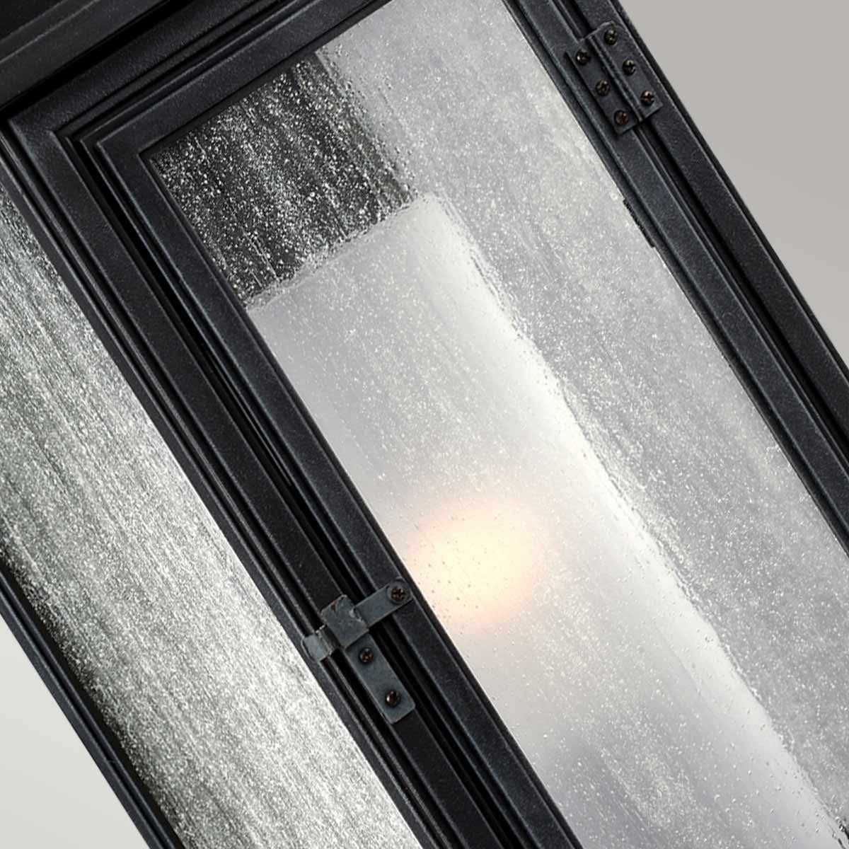 Shepherd Petite Outdoor Wall Lantern in Dark Weathered Zinc Finish