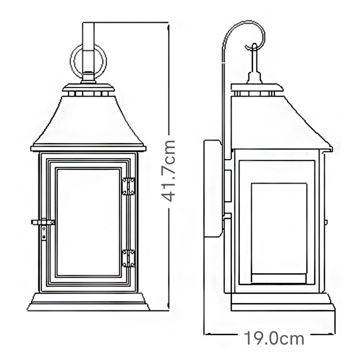 Shepherd Petite Outdoor Wall Lantern in Dark Weathered Zinc Finish