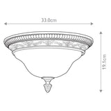 Vintage Burnt Orange Ceiling Light with Amber Glass Accents