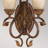 Elegant Aged Tortoise Shell Dual Wall Sconce Light
