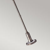 Vintage Nickel Floor Lamp with Elegant Ivory Shade