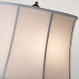 Bali Brass Elegance Floor Lamp with Ivory Linen Shade