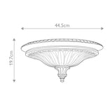 Rustic Amber Sunburst Flush Mount Light with Gothic Accents