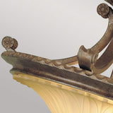 Stirling Castle Bronze and Amber Gothic Ceiling Light