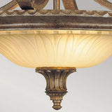 Stirling Castle Bronze and Amber Gothic Ceiling Light