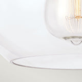 Elegant Spherical 1-Light Flush Mount in Polished Nickel