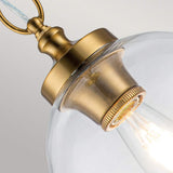 Burnished Brass Tabby Globe Pendant Light