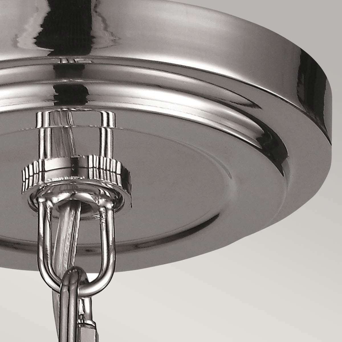 Elegant Glass Globe Pendant Light with Polished Nickel Finish