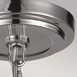 Elegant Glass Globe Pendant Light with Polished Nickel Finish