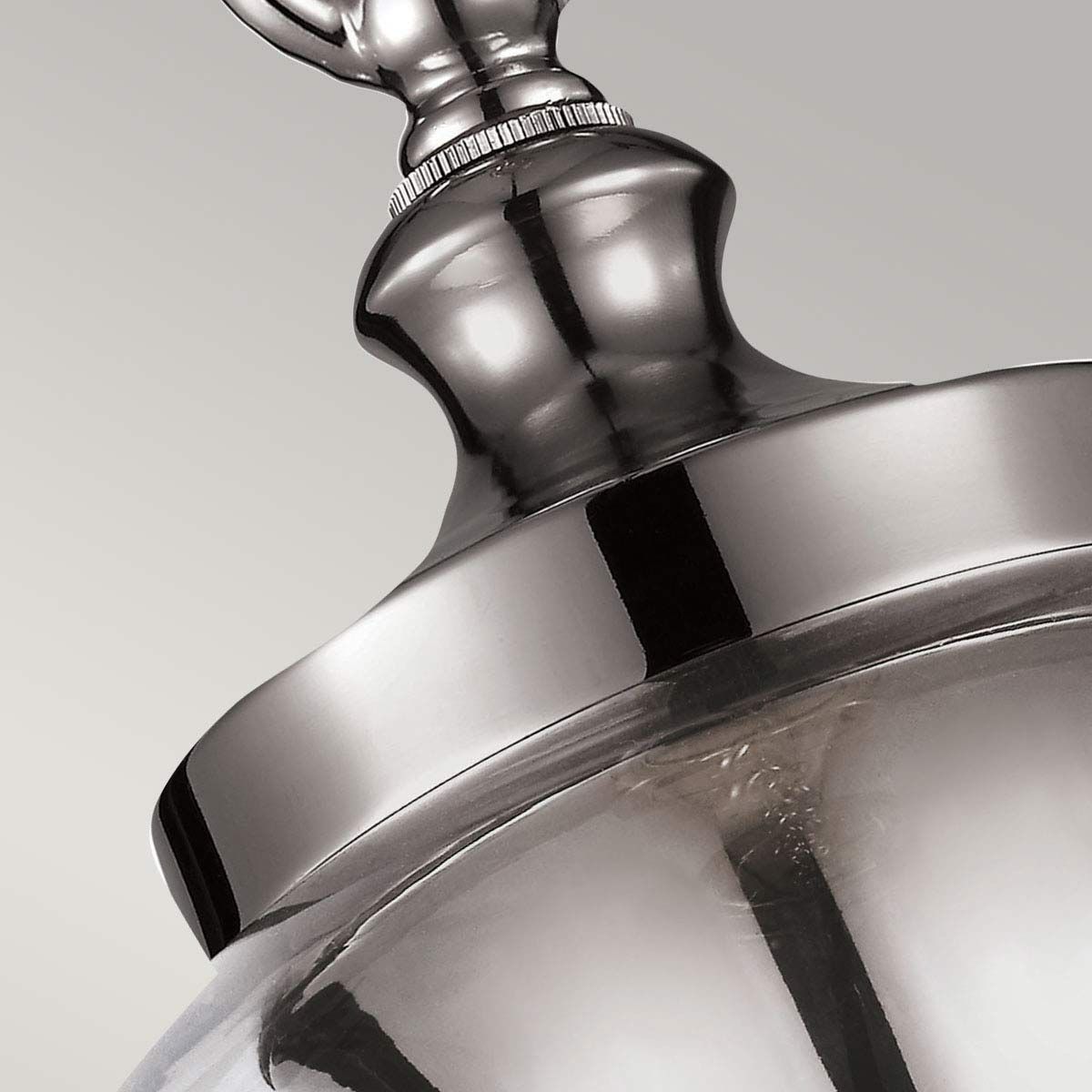 Elegant Glass Globe Pendant Light with Polished Nickel Finish