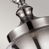 Elegant Glass Globe Pendant Light with Polished Nickel Finish