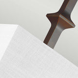 Teva Antique Bronze Sculptural Wall Light with Shantung Silk Shade