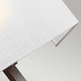 Teva Antique Bronze Sculptural Wall Light with Shantung Silk Shade