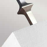 Teva Polished Nickel Wall Sconce with White Silk Shade