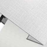 Teva Polished Nickel Wall Sconce with White Silk Shade