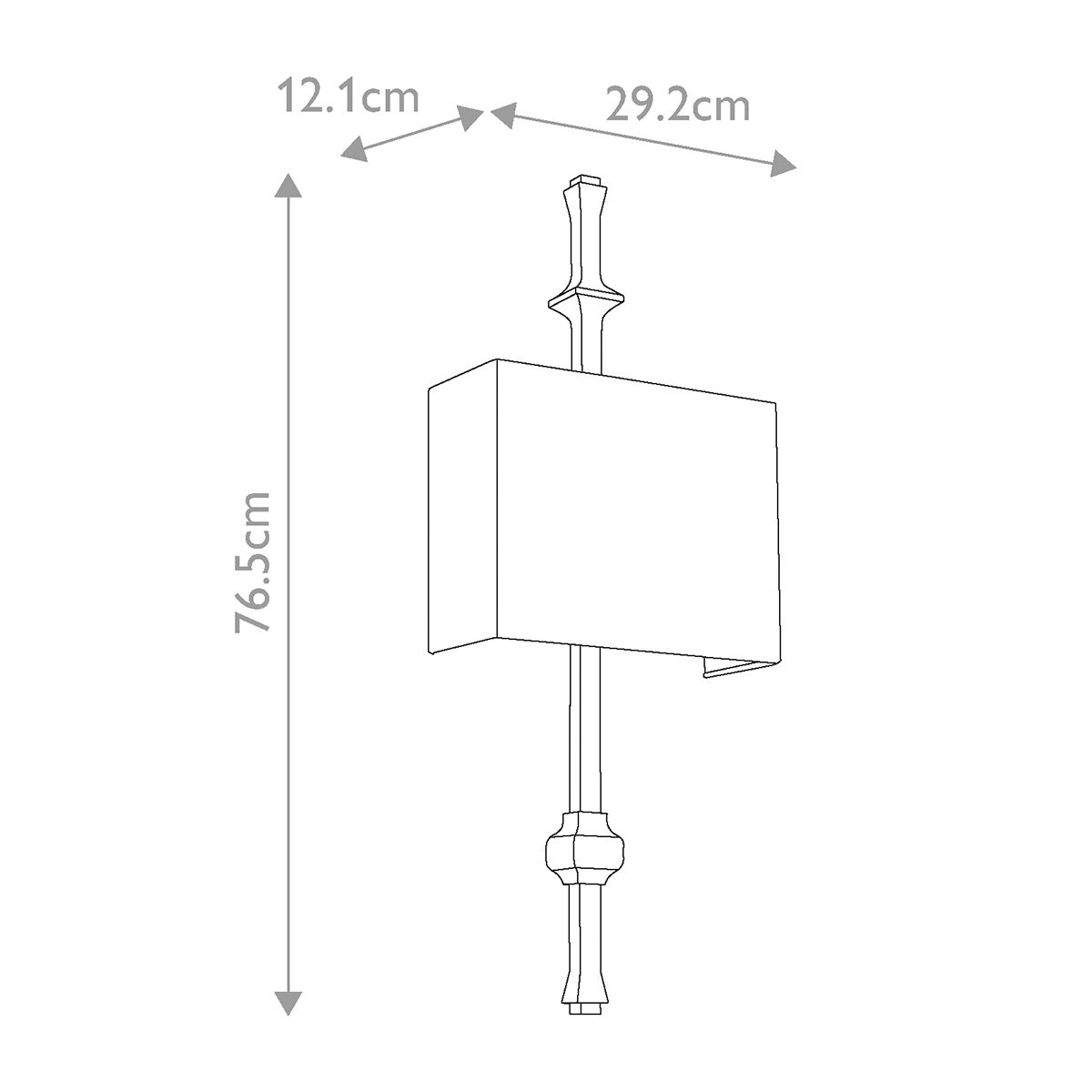 Teva Polished Nickel Wall Sconce with White Silk Shade