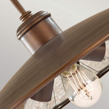 Vintage Industrial Triple Pendant Light in Astral Bronze