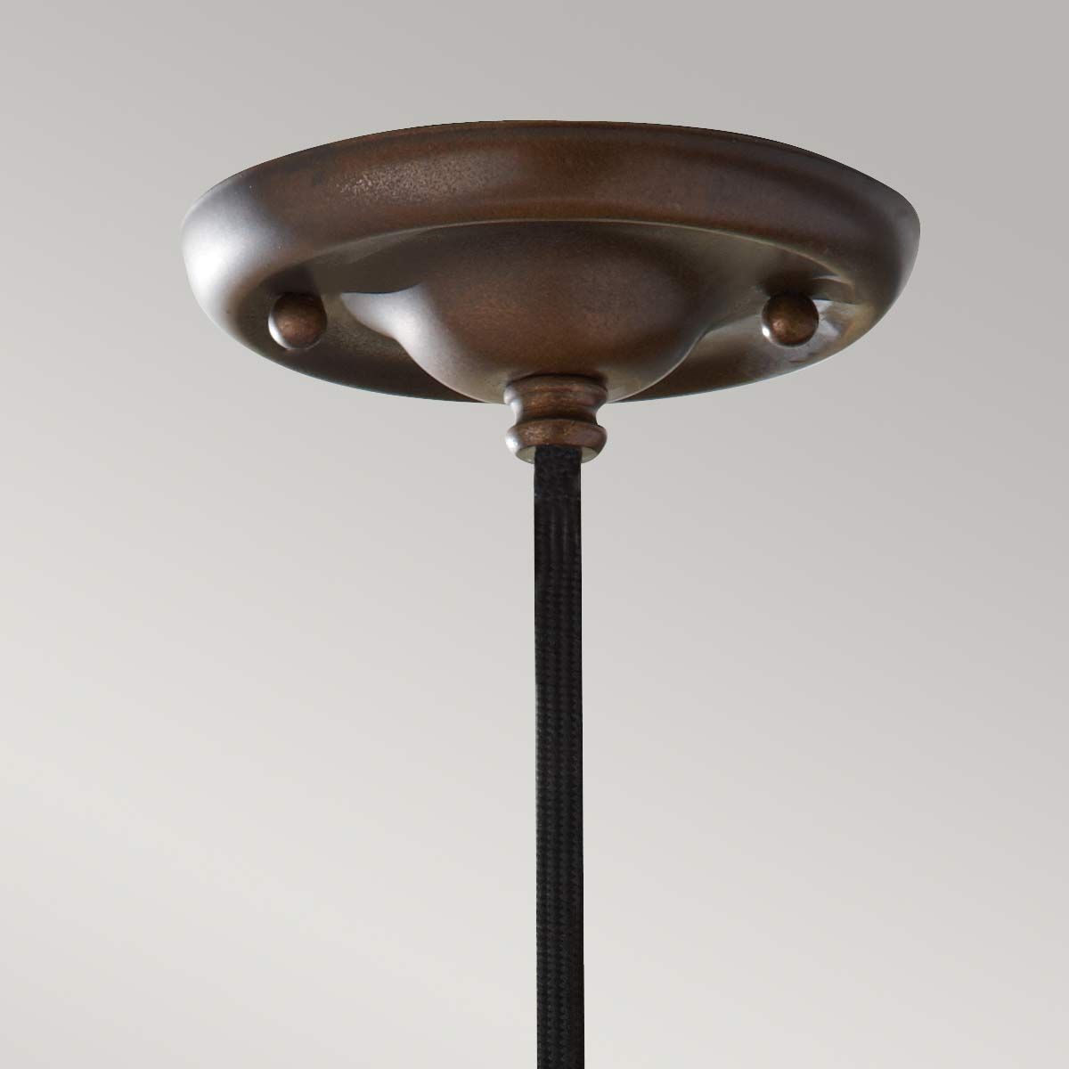 Vintage Industrial Pendant Light with Astral Bronze Finish and Reflector Disk