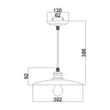 Vintage Industrial Pendant Light with Astral Bronze Finish and Reflector Disk