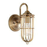 Vintage-Inspired Swan Neck Wall Sconce with Antique Brass Finish