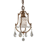 Valentina - Elegant Oxidized Bronze Pendant with Crystal Accents