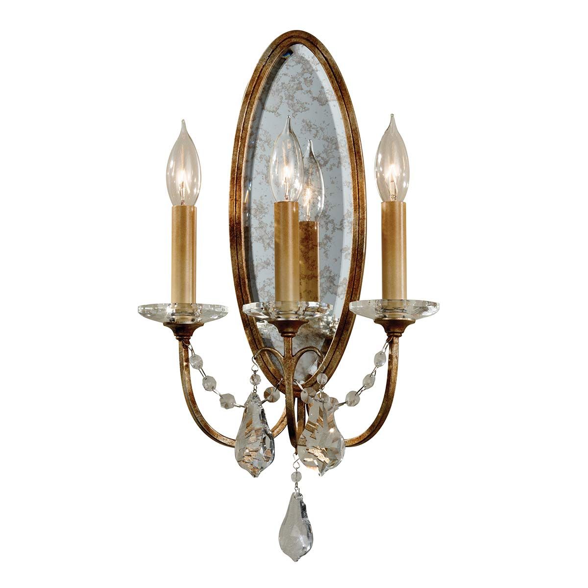 Valentina 3-Light Elegant Wall Sconce in Oxidized Bronze