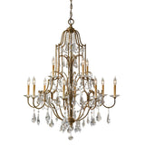 Valentina 12-Light Multi-Tier Chandelier in Oxidized Bronze