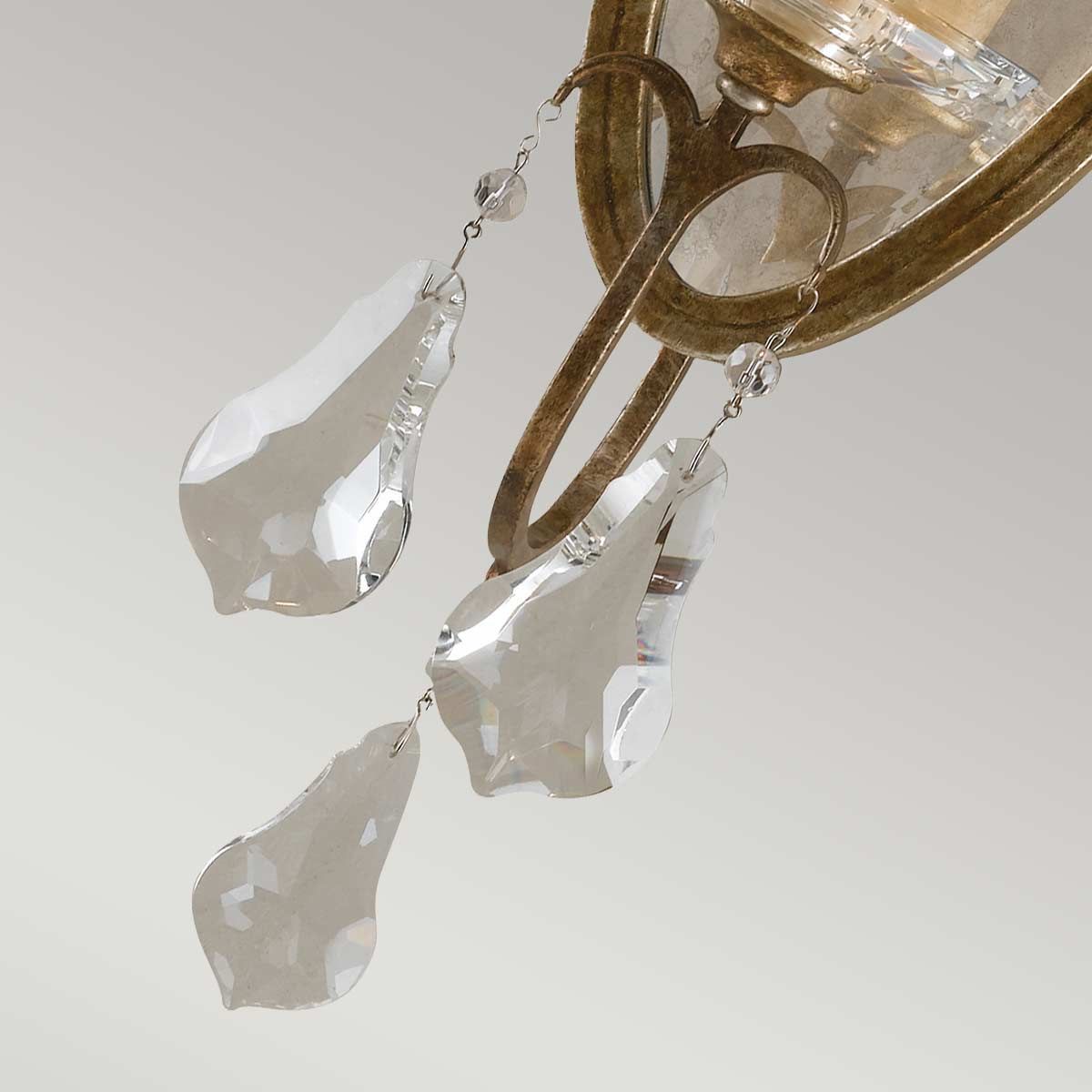 Valentina 1-Light Oxidized Bronze Crystal Wall Sconce