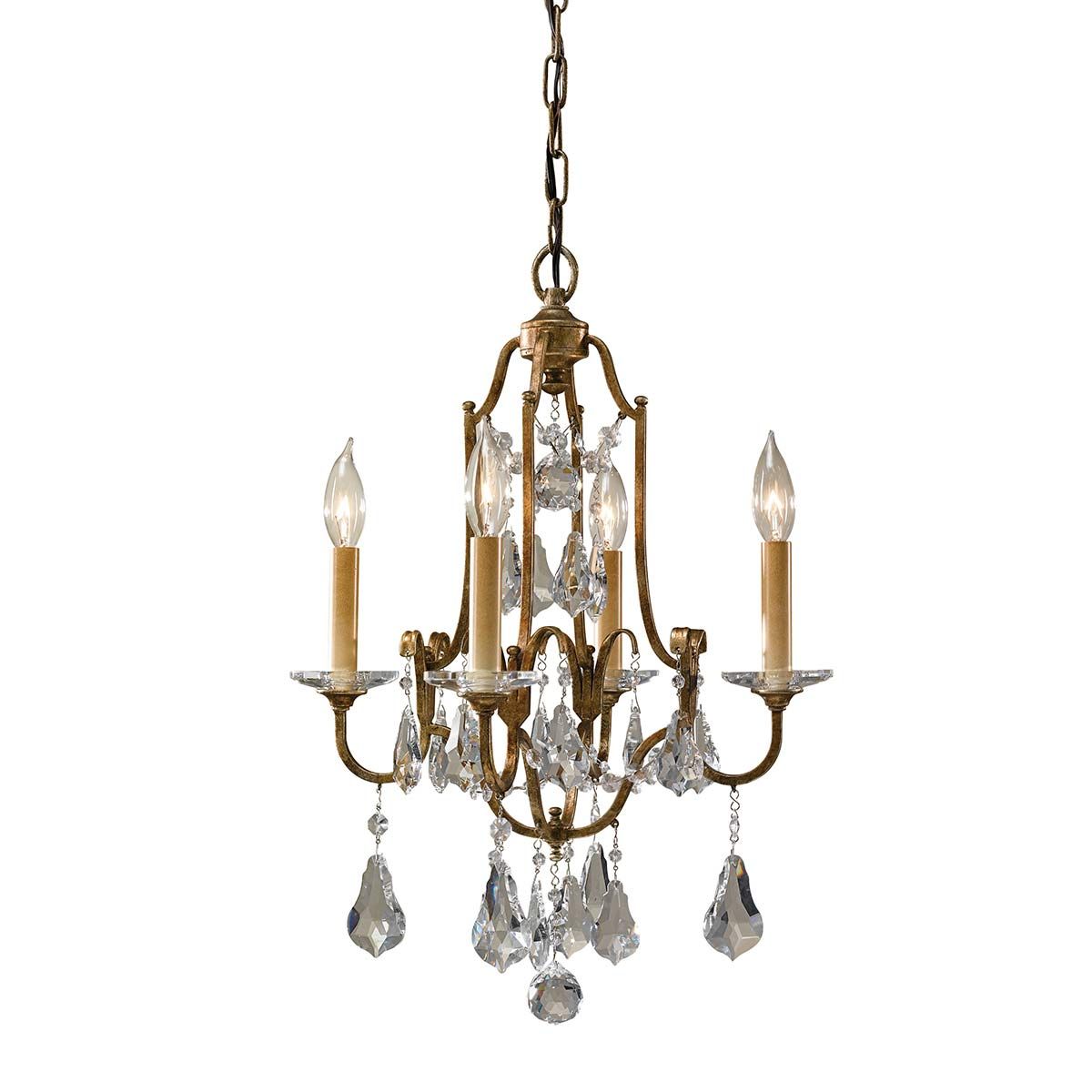 Vintage Elegance: Valentina French Crystal Chandelier, 4-Light