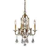 Vintage Elegance: Valentina French Crystal Chandelier, 4-Light