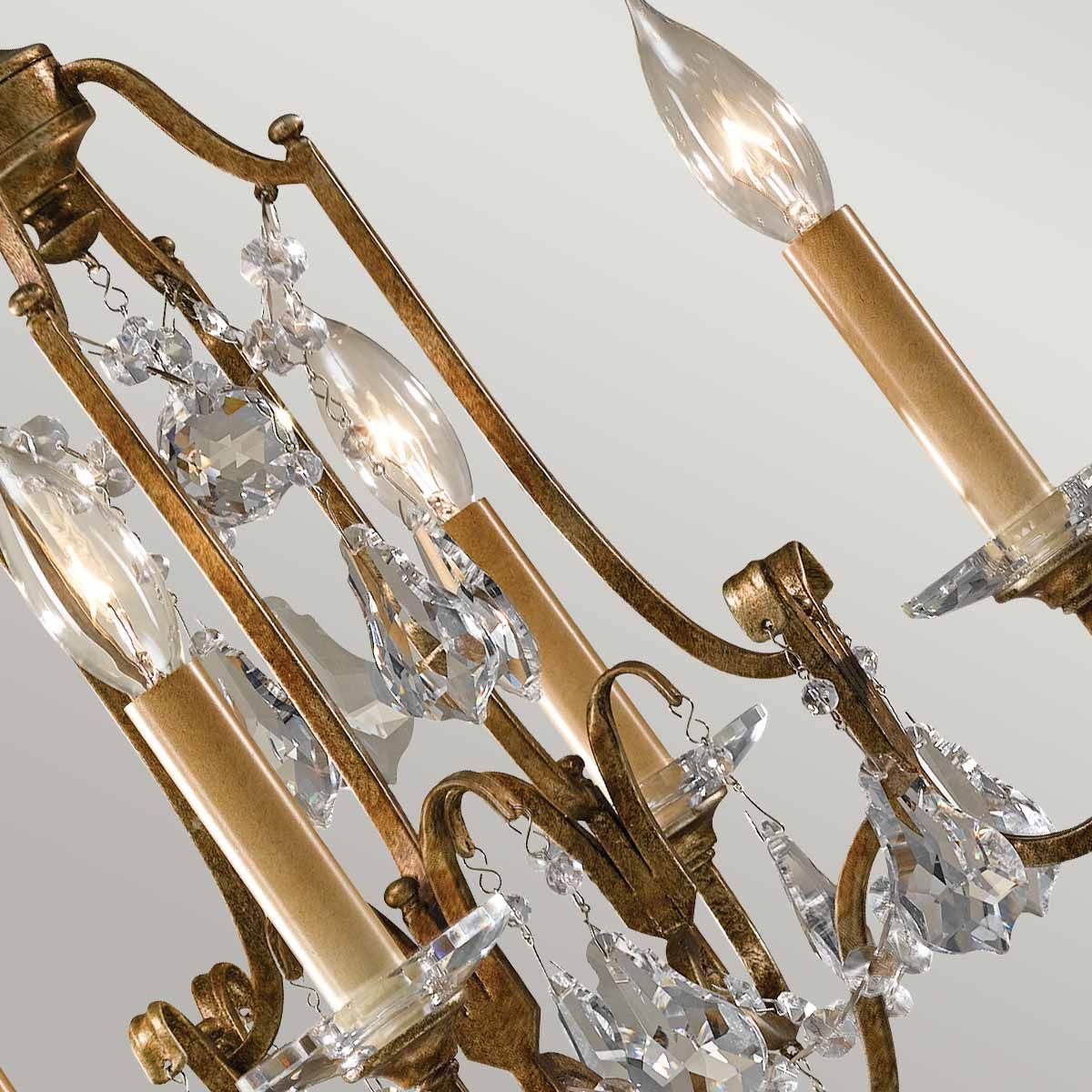 Vintage Elegance: Valentina French Crystal Chandelier, 4-Light