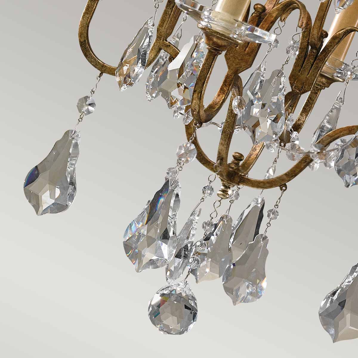 Vintage Elegance: Valentina French Crystal Chandelier, 4-Light