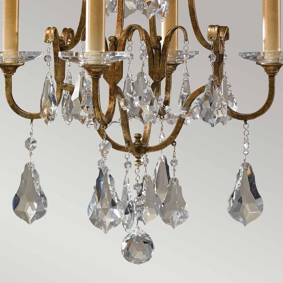 Vintage Elegance: Valentina French Crystal Chandelier, 4-Light