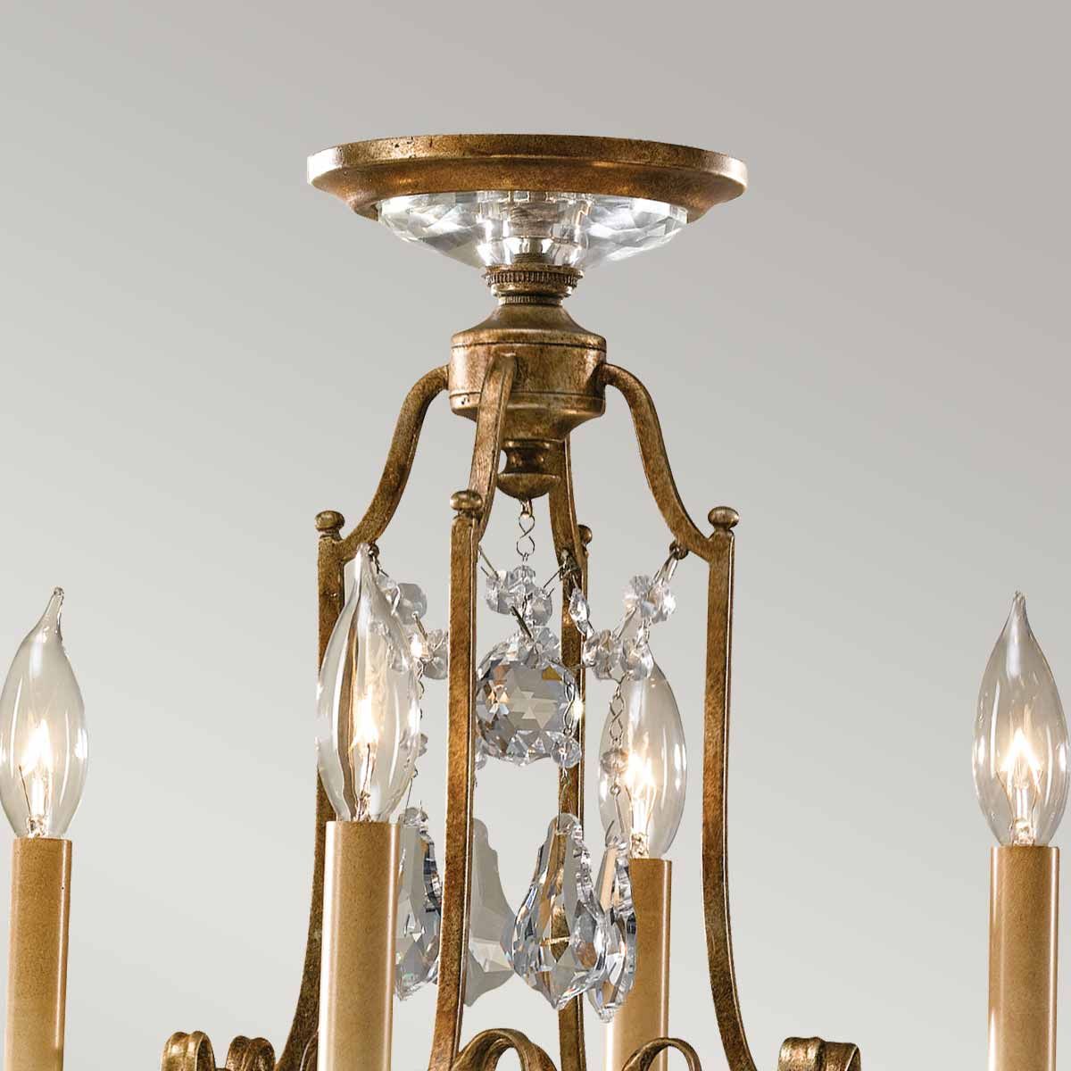 Vintage Elegance: Valentina French Crystal Chandelier, 4-Light