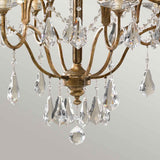 Valentina 6-Light Classic Chandelier in Oxidized Bronze with Crystal Accents