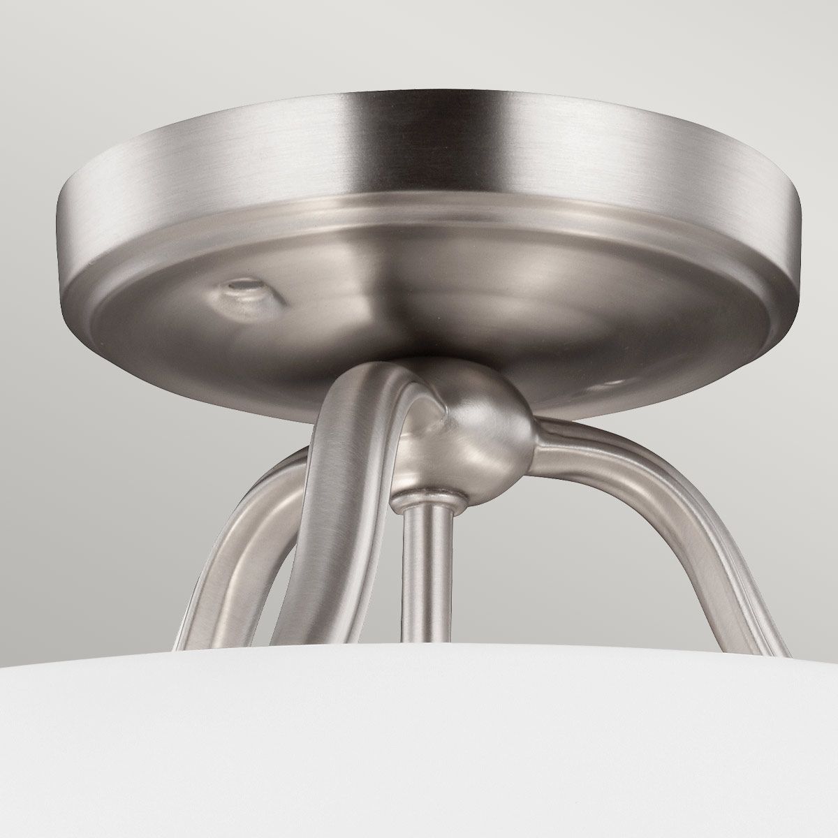 Satin Nickel Vintner 3-Light Semi-Flush Ceiling Fixture