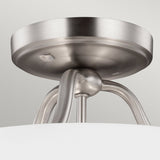 Satin Nickel Vintner 3-Light Semi-Flush Ceiling Fixture