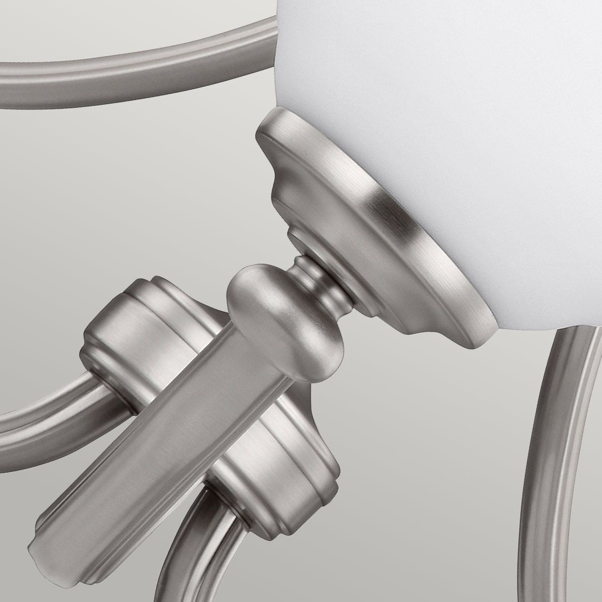 Elegant Opal Etched 3-Light Chandelier in Satin Nickel
