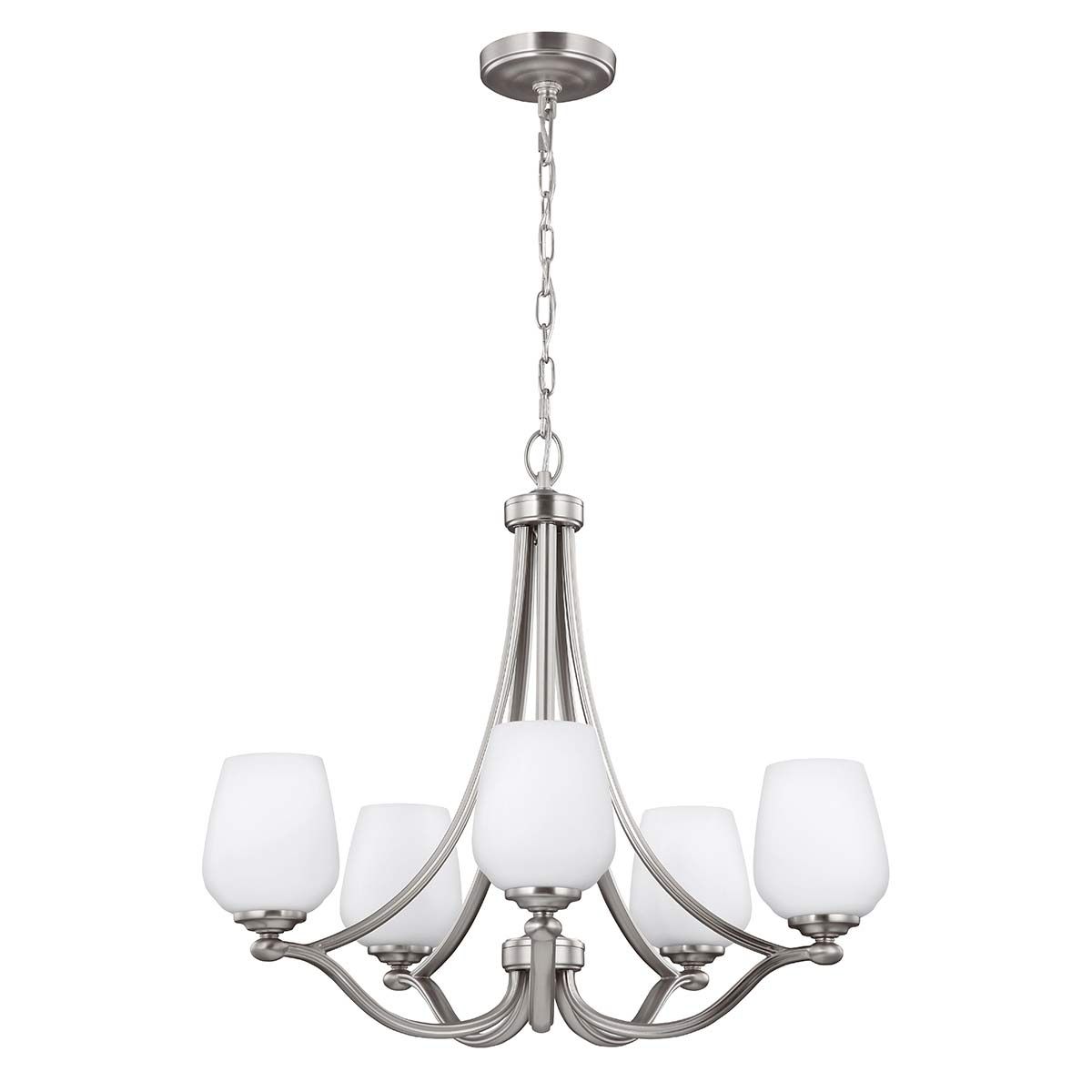 Vintner Satin Nickel 5-Light Wine Glass Chandelier