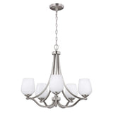 Vintner Satin Nickel 5-Light Wine Glass Chandelier