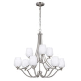 Satin Nickel Vintner 9-Light Wine Glass Chandelier