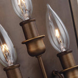 Yarmouth Trio Aged Brass Lantern Wall Light