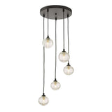 Federico 5 Light Cluster Pendant Matt Black Frame Only