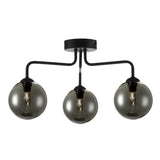 Feya 3 Light Semi Flush Matt Black Frame Only