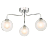 Feya 3 Light Semi Flush Polished Chrome Frame Only