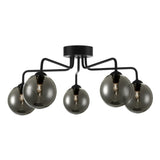 Feya 5 Light Semi Flush Matt Black Frame Only