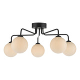 Feya 5 Light Semi Flush Matt Black Frame Only