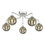 Feya 5 Light Semi Flush Polished Chrome Frame Only