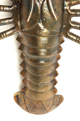 Ornamental Lobster Sculpture in Antique Bronze Finish - 50x32x15 cm